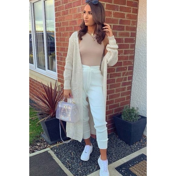 Knitted Long Sleeve Open Front Long Maxi Cardigan Sweater Duster - Picture 6 of 16